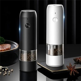 Electric Automatic Salt and Pepper Grinder Set Rechargeable With USB Gravity Spice Mill Adjustable Spices Grinder Kitchen tools
