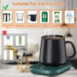 Electric Coffee Mug Heater for Desk Auto Shut off USB Tea Milk Beverage Cup Heater Heating Plate for Office Home 3 Temperature Setting
