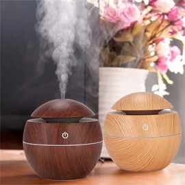 Essential oil diffuser with aroma USB ultrasonic humidifier for home aroma diffuser steam diffuser 7-color LED light 130 ML office
