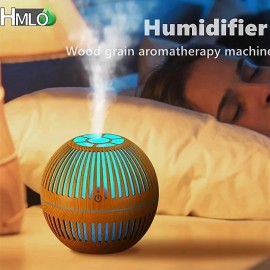 Mini Wood Aromatherapy Diffuser, Ultrasonic Nano Spray Air Humidifier, Aroma Essential Oil Diffuser, Cool Mist Maker
