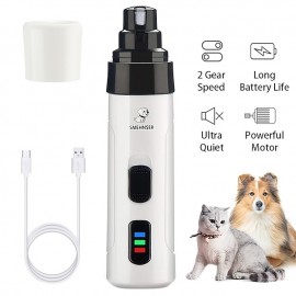 Rechargeable Electric Pet Nail Clippers - Quiet Trimmer for Cats and Dogs - USB Charging - Gentle Grooming for Paws
